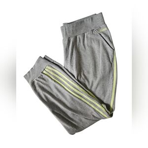 ADIDAS Neo Green Stripe Gray Joggers | SZ L